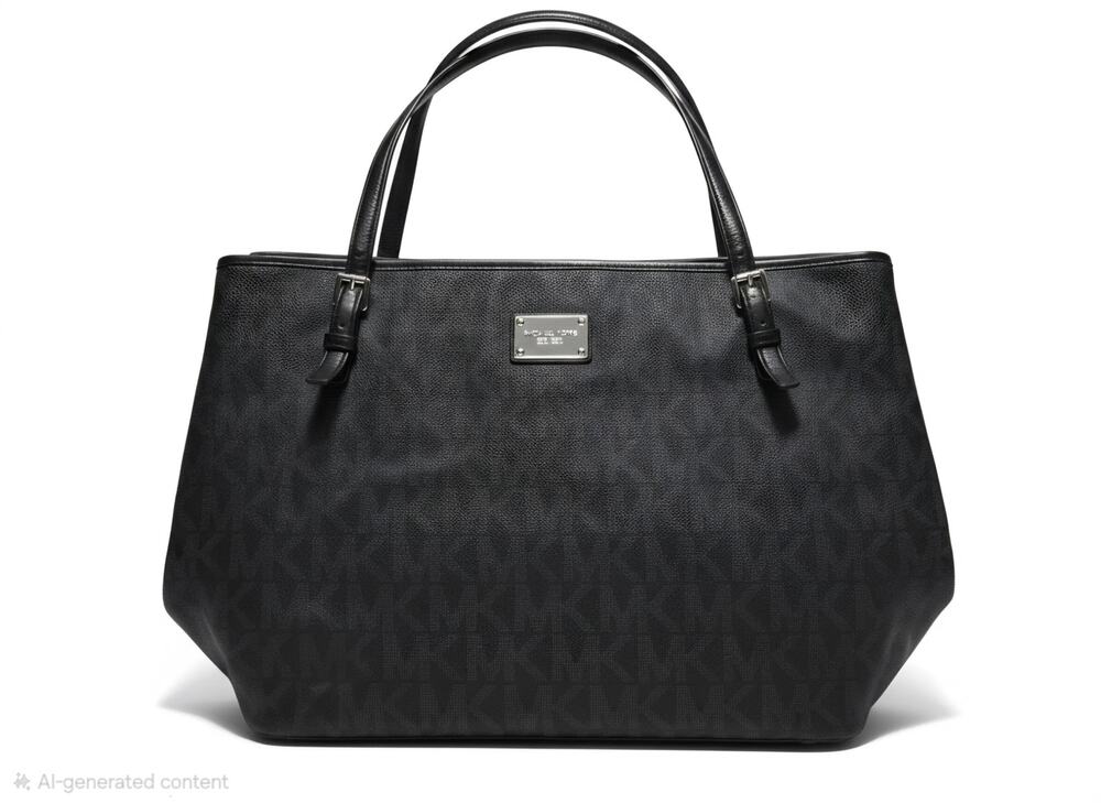 Authentic Michael Kors Signature Tote Bag & Matching Wallet Bundle Set